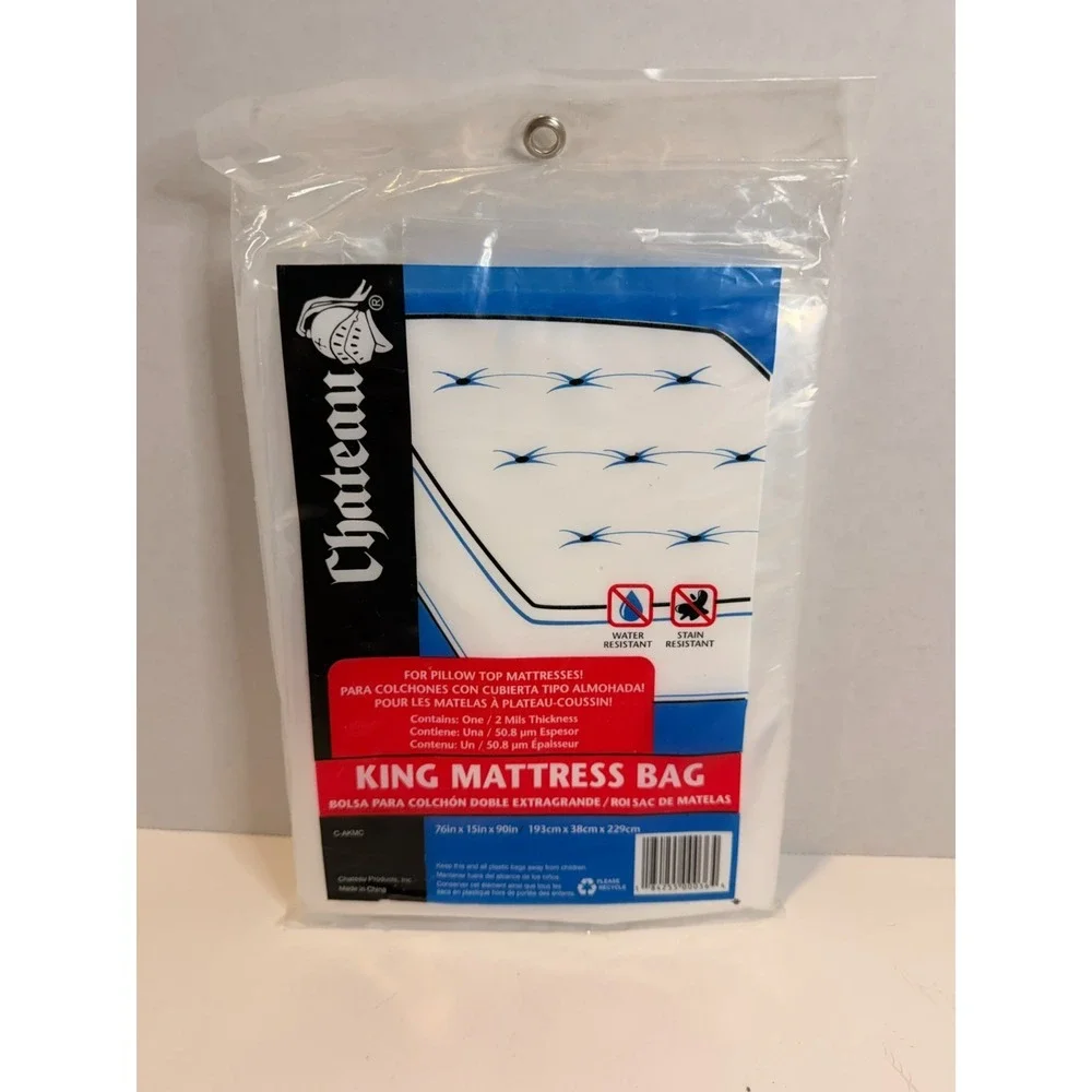 eau King Mattress Bag Heavy Duty Plastic Cover Moving Storage Water Resistant‎